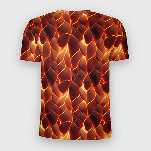 Мужская спорт-футболка Огненная мозаичная текстура / 3D-принт – фото 2