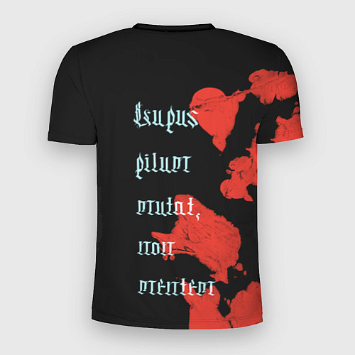 Мужская спорт-футболка Кровожадный волк: Lupus pilum mutat, non mentem / 3D-принт – фото 2