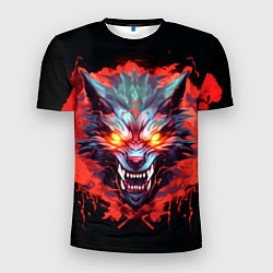 Мужская спорт-футболка Кровожадный волк: Lupus pilum mutat, non mentem