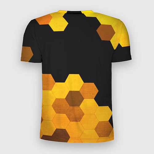 Мужская спорт-футболка Need for Speed - gold gradient: символ сверху / 3D-принт – фото 2