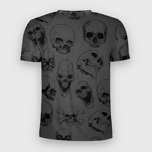 Мужская спорт-футболка Раскиданные черепа / 3D-принт – фото 2