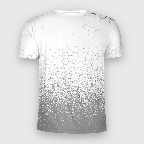 Мужская спорт-футболка Dead by Daylight glitch на светлом фоне: символ св / 3D-принт – фото 2