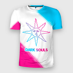 Футболка спортивная мужская Dark Souls neon gradient style, цвет: 3D-принт