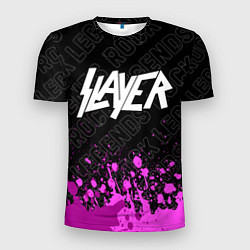 Мужская спорт-футболка Slayer rock legends: символ сверху
