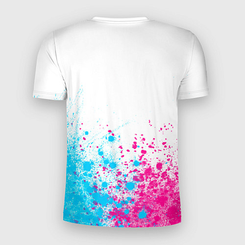 Мужская спорт-футболка The Offspring neon gradient style: символ сверху / 3D-принт – фото 2