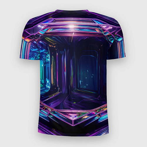 Мужская спорт-футболка Девушка в кристалле / 3D-принт – фото 2