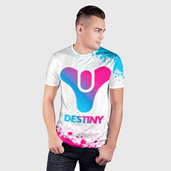 Футболка спортивная мужская Destiny neon gradient style, цвет: 3D-принт — фото 2