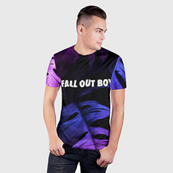 Футболка спортивная мужская Fall Out Boy neon monstera, цвет: 3D-принт — фото 2