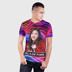 Футболка спортивная мужская Blackpink Rose, цвет: 3D-принт — фото 2