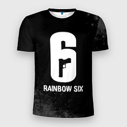 Футболка спортивная мужская Rainbow Six glitch на темном фоне, цвет: 3D-принт