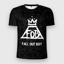 Мужская спорт-футболка Fall Out Boy glitch на темном фоне