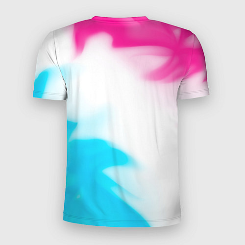 Мужская спорт-футболка Geely neon gradient style: надпись, символ / 3D-принт – фото 2
