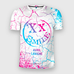 Мужская спорт-футболка Avril Lavigne neon gradient style