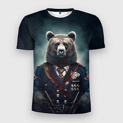 Мужская спорт-футболка Русский медведь от нейросети