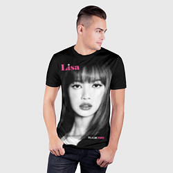 Футболка спортивная мужская Blackpink Lisa Portrait, цвет: 3D-принт — фото 2