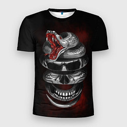 Мужская спорт-футболка Snake skull