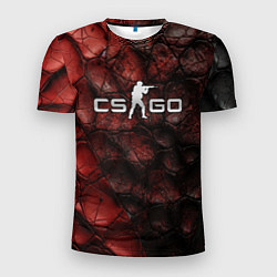 Футболка спортивная мужская CS GO dark texture, цвет: 3D-принт