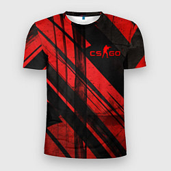 Футболка спортивная мужская CS GO black and red, цвет: 3D-принт