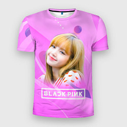 Мужская спорт-футболка Blackpink Lisa pink