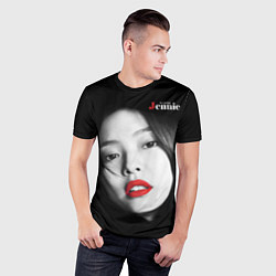 Футболка спортивная мужская Blackpink Jennie Red lips, цвет: 3D-принт — фото 2