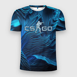 Футболка спортивная мужская CS GO ice logo, цвет: 3D-принт