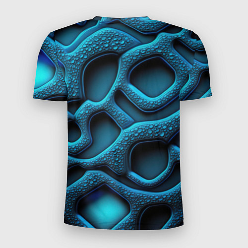 Мужская спорт-футболка Cyberpunk 2077 phantom liberty blue abstract / 3D-принт – фото 2
