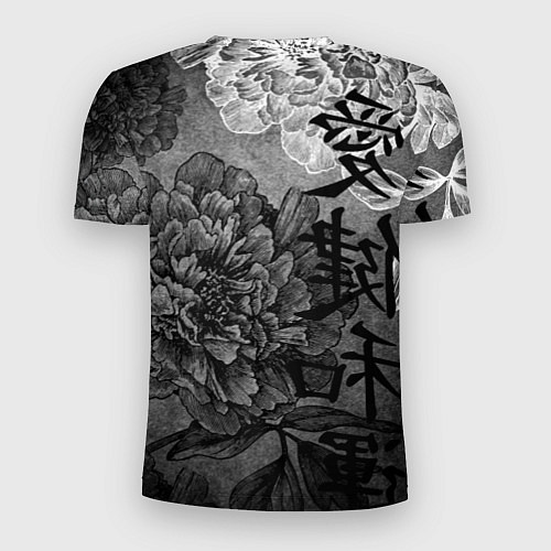 Мужская спорт-футболка Flowers - japanese art / 3D-принт – фото 2