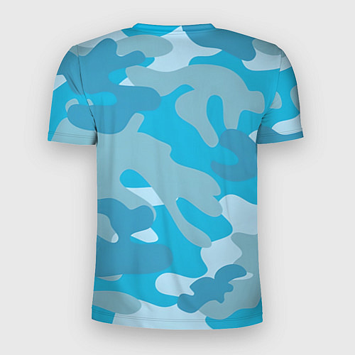 Мужская спорт-футболка Камуфляж военный синий / 3D-принт – фото 2