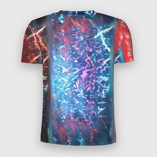 Мужская спорт-футболка Стихии воды и лавы / 3D-принт – фото 2