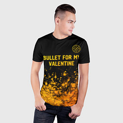 Футболка спортивная мужская Bullet For My Valentine - gold gradient: символ св, цвет: 3D-принт — фото 2