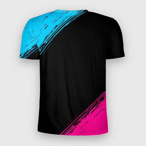 Мужская спорт-футболка HIM - neon gradient / 3D-принт – фото 2