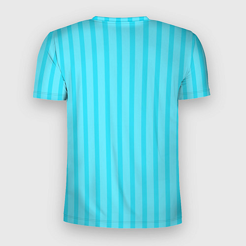 Мужская спорт-футболка Полосатый голубой / 3D-принт – фото 2