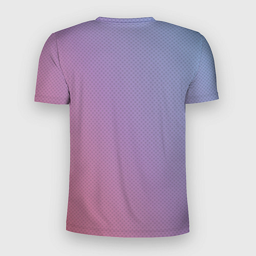 Мужская спорт-футболка OMG на градиенте сиреневом / 3D-принт – фото 2