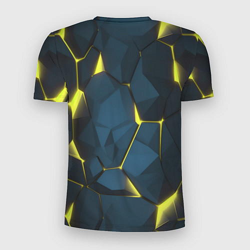 Мужская спорт-футболка Желтые неоновые плиты / 3D-принт – фото 2