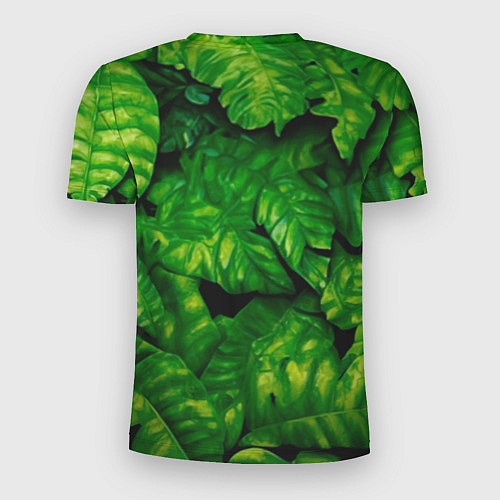 Мужская спорт-футболка Маленькая обезьянка в листьях / 3D-принт – фото 2