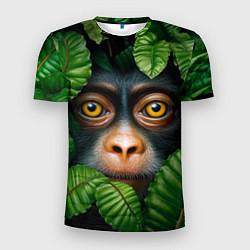 Мужская спорт-футболка Черная обезьянка