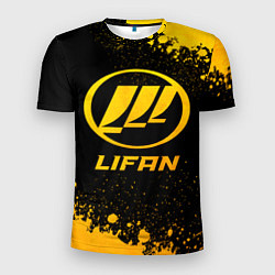 Мужская спорт-футболка Lifan - gold gradient