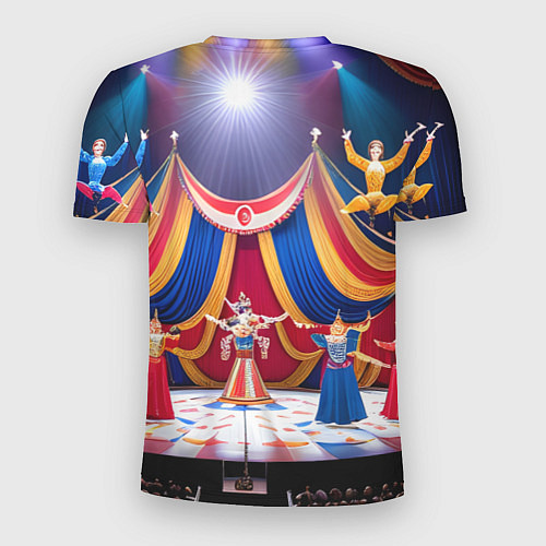 Мужская спорт-футболка Слон с цирке / 3D-принт – фото 2