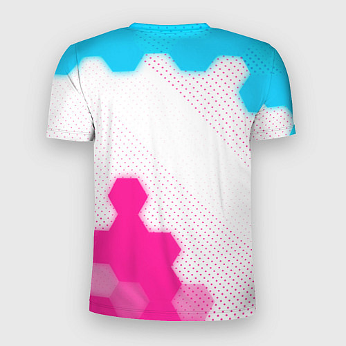 Мужская спорт-футболка Haval neon gradient style: надпись, символ / 3D-принт – фото 2