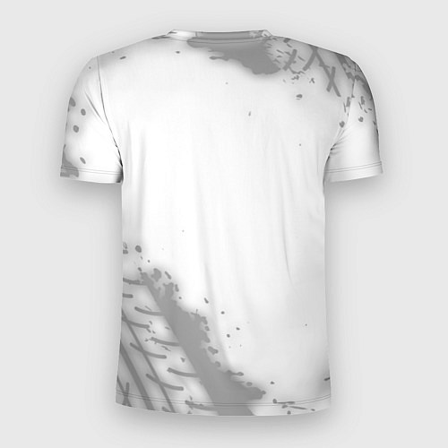 Мужская спорт-футболка Zotye speed на светлом фоне со следами шин: надпис / 3D-принт – фото 2