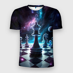 Мужская спорт-футболка Космические шахматы