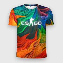 Футболка спортивная мужская Cs Go Logo Color, цвет: 3D-принт