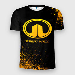 Мужская спорт-футболка Great Wall - gold gradient