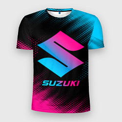 Футболка спортивная мужская Suzuki - neon gradient, цвет: 3D-принт
