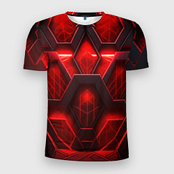 Футболка спортивная мужская Red space abstract, цвет: 3D-принт