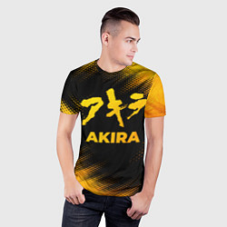 Футболка спортивная мужская Akira - gold gradient, цвет: 3D-принт — фото 2