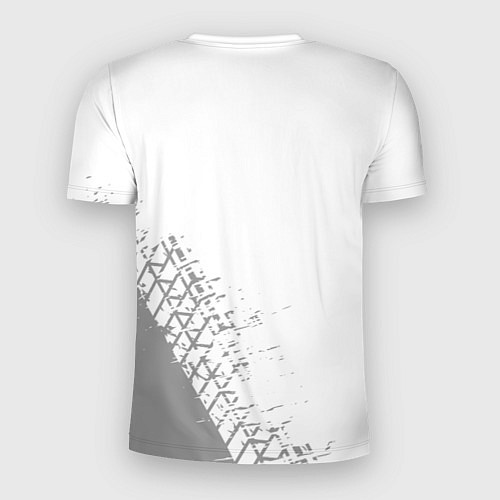 Мужская спорт-футболка Lifan speed на светлом фоне со следами шин: надпис / 3D-принт – фото 2