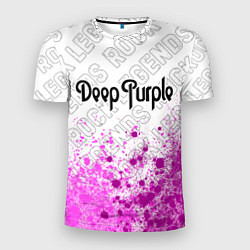Футболка спортивная мужская Deep Purple rock legends: символ сверху, цвет: 3D-принт