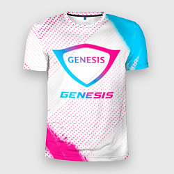 Мужская спорт-футболка Genesis neon gradient style