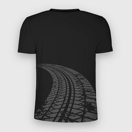 Мужская спорт-футболка Ford speed на темном фоне со следами шин: символ с / 3D-принт – фото 2